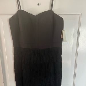 Aidan Mattox Strapless Fringe Cocktail Dress - Size 8